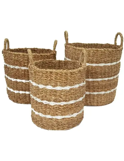 Latest Seagrass Laundry Basket Product 9 - Diamond Crafts BD